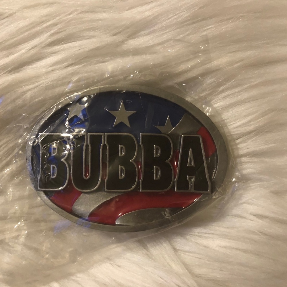 Silver Bubba belt buckle
